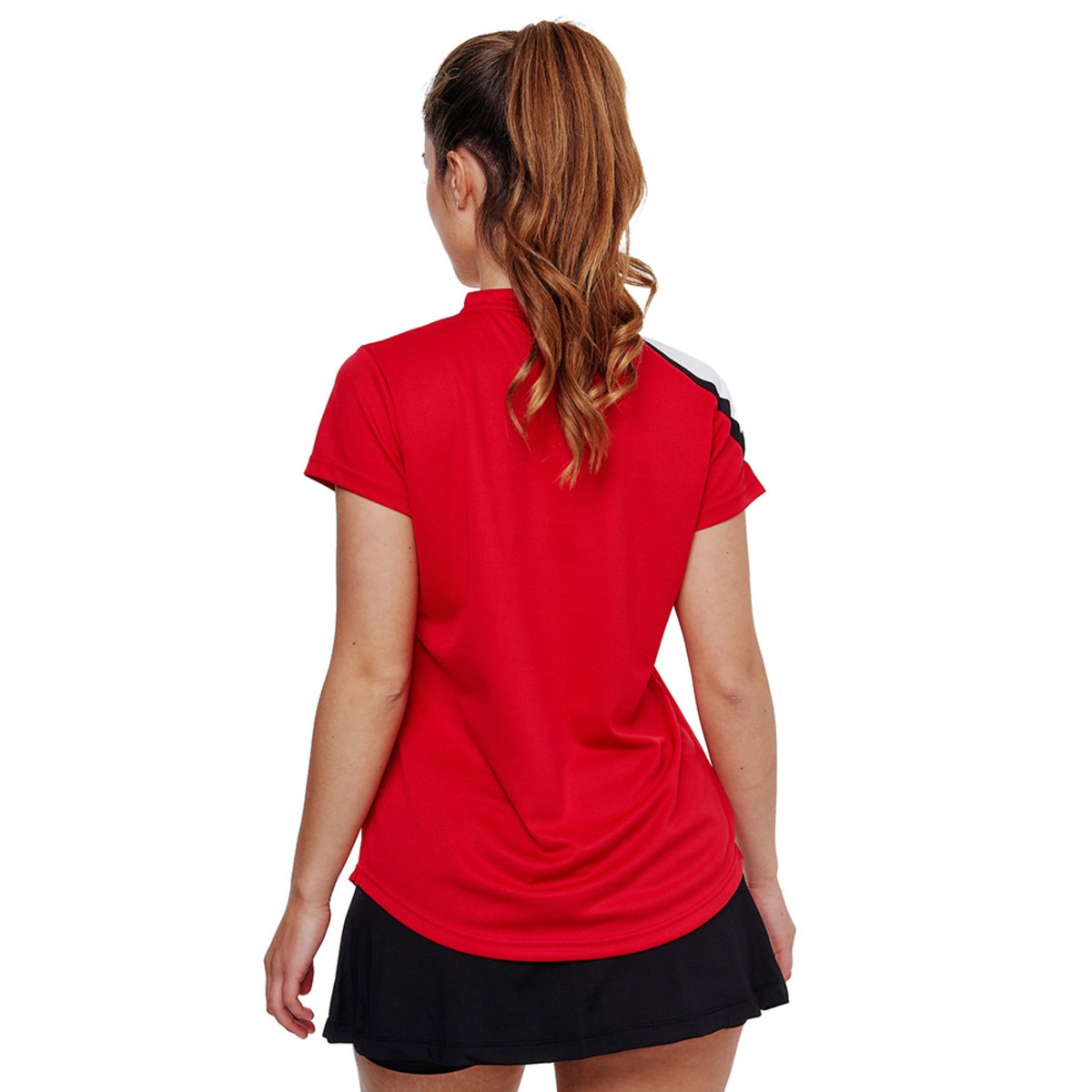 Tosy Lady Shirt: Red, Back, Model